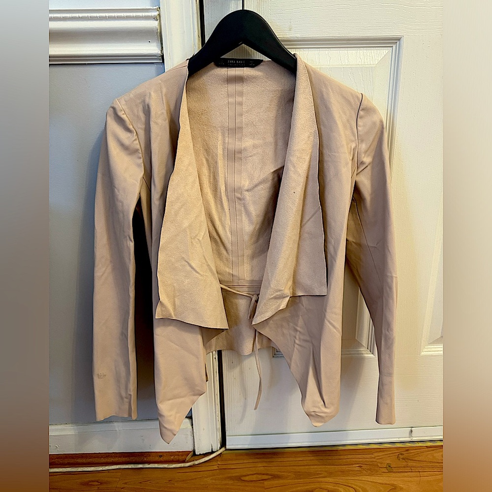 Zara faux leather with suede interior jacket